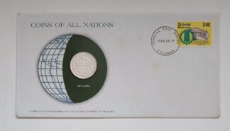 Sri Lanka Coin Of All Nations Stamped Envelope Franklin Mint C.O.A