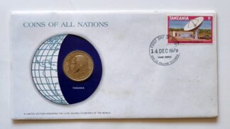 Tanzania Coin Of All Nations Stamped Envelope Franklin Mint C.O.A