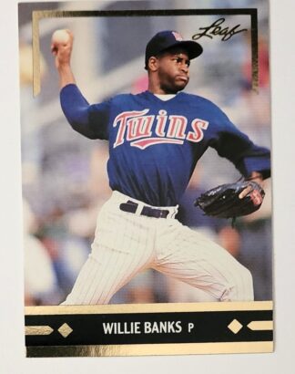 Willie Banks Leaf 1991 "Gold Rookies" Card #BC5 Minnesota Twins