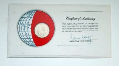 Columbia Coin Of All Nations Stamped Envelope Franklin Mint C.O.A Back