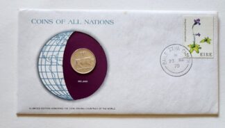 Ireland Mint Coin Stamped Envelope Franklin Mint with C.O.A