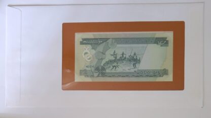 Solomon Islands Banknote 2 Dollars No. 526393 Franklin Mint Back