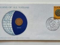 Morocco Coin Stamped Envelope Franklin Mint with C.O.A