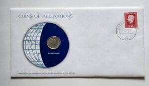 Netherlands Mint Coin Stamped Envelope Franklin Mint with C.O.A