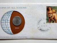 Paraguay Coin Of All Nations Stamped Envelope Franklin Mint C.O.A