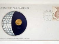 Peru Coin Of All Nations Stamped Envelope Franklin Mint C.O.A