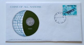 Rwanda Coin Stamped Envelope Franklin Mint with C.O.A