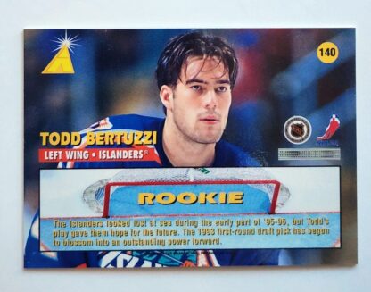 Todd Bertuzzi Pinnacle Zenith 1996 Card #140 New York Islanders Back
