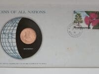 Montserrat Mint Coin Island Country Stamped Envelope Franklin Mint