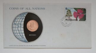Montserrat Mint Coin Island Country Stamped Envelope Franklin Mint