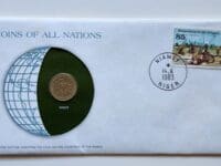 Niger Coin Stamped Envelope Africa Country From Franklin Mint with C.O.A