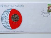  South Africa Coin Stamped Envelope Africa Country From Franklin Mint with C.O.A