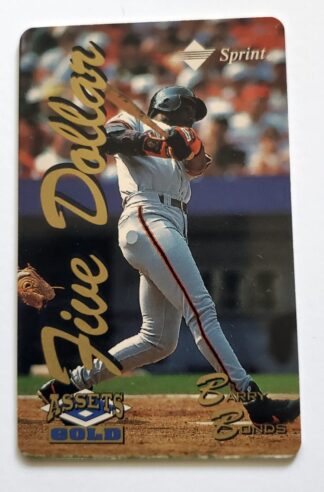 Barry Bonds Classic 1995 Assets Gold $5 Unused Sprint Phone Card #2527 of 5000 San Francisco Giants