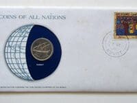 Kuwait Coin Stamped Envelope An Asian Country From Franklin Mint with C.O.A
