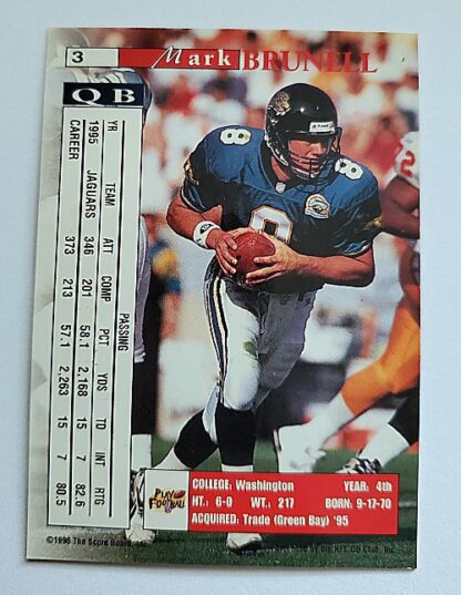 Mark Brunell Pro Line. II "Double Intensity" 1996 NFL Card #3 Jacksonville Jaguars Back
