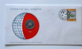 Oman Coin Stamped Envelope An Asian Country From Franklin Mint with C.O.A