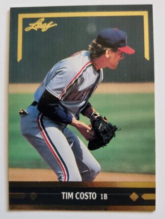 Tim Costo Leaf 1991 "Gold Leaf Rookies" MLB Trading Card #BC18 Cleveland Indians