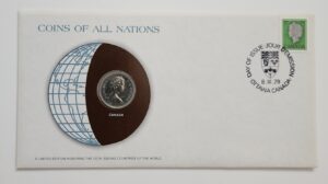 Canada Coin Stamped Envelope North America Country Franklin Mint C.O.A