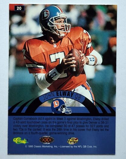 Classic 1995 "Experience" NFL Card #20 Denver Broncos Back