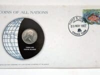 Turks and Caicos Islands Mint Coin Stamped Envelope Oceania Country Franklin Mint