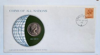 Great Britain Coin Stamped Envelope An Europe Country From Franklin Mint with C.O.A