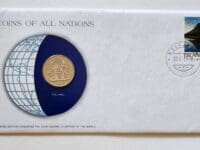 Iceland Coin Stamped Envelope An Europe Country From Franklin Mint with C.O.A