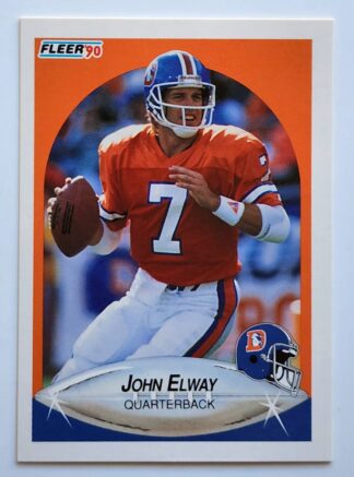 John Elway Fleer 1990 NFL Card #21 Denver Broncos