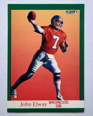 John Elway Fleer 1991 NFL Card #45 Denver Broncos