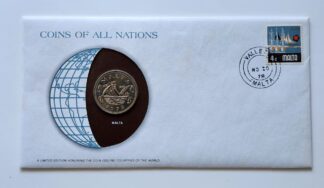 Malta Coin Stamped Envelope A Europe Country from Franklin Mint