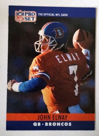 John Elway Pro Set 1990 NFL Card #88 Quarterback Denver Broncos