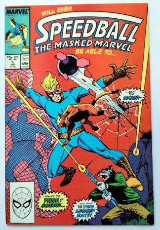 Speedball The Masked Marvel Comic Issue #5 January 1989 "Beware the Basher "