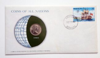 Bermuda Coin Stamped Envelope An North American Island From Franklin Mint with C.O.A