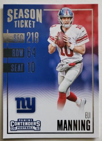 Eli Manning Panini Contenders 2016 NFL Trading Card #4 New York Giants