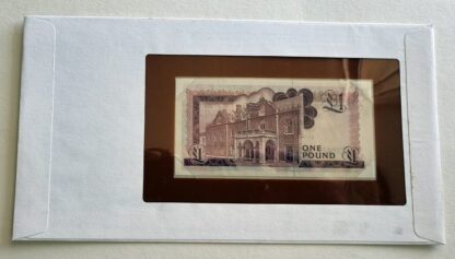Gibraltar Banknote 1 Pound Banknote No J630423 Europe Country Franklin Mint Back