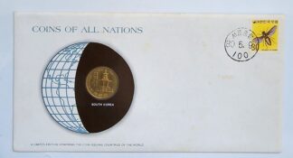 South Korea Coin Stamped Envelope An Asian Country From Franklin Mint