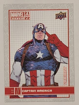 Captain America Upper Variant Deck 2021 Marvel Comic Card #12