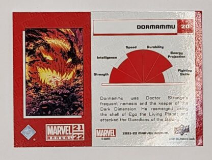 Dormammu Upper Deck 2021 Marvel Comic Card #20 Back