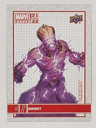 Groot Upper Variant Deck 2021 Marvel Comic Card #31