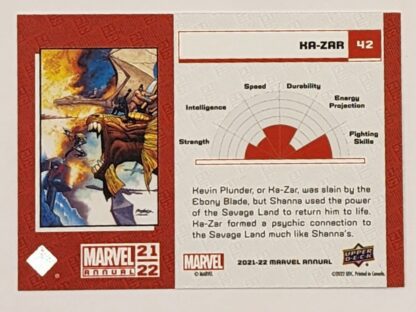 Ka-zar Variant Upper Deck 2021 Marvel Comic Card #42 back