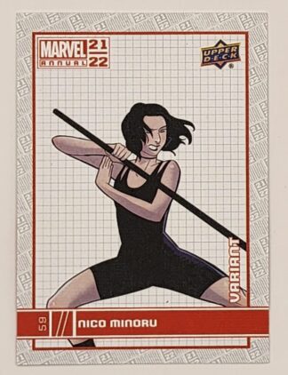 Nico Minoru Variant Upper Deck 2021 Marvel Comic Card #59