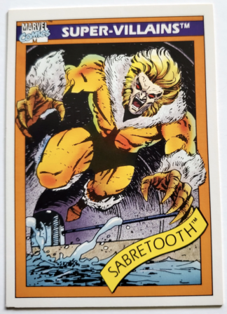 Sabretooth Marvel 1990 Impel Marketing Comic Card #57