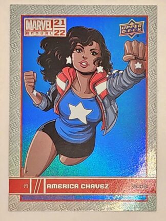 America Chavez Blue Upper Deck 2021 Marvel Comic Card #3