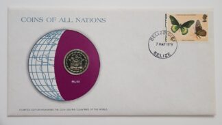 Belize Coin Stamped Envelope From Franklin Mint
