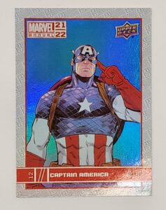 Captain America Blue Upper Deck 2021 Marvel Comic Card #12