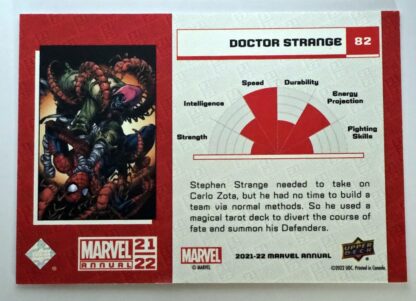 Doctor Strange Variant Upper Deck 2021 Marvel Comic Card #82 Back