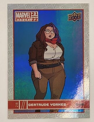 Gertrude Yorkes Blue Upper Deck 2021 Marvel Comic Card #28