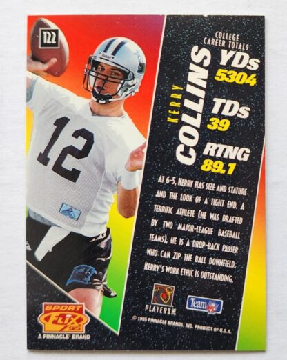 Kerry Collins Sportflix 1995 NFL Card #122 Carolina Panthers Back