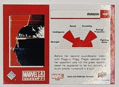 Magik Cage Upper Deck 2021 Marvel Comic Card #48 back