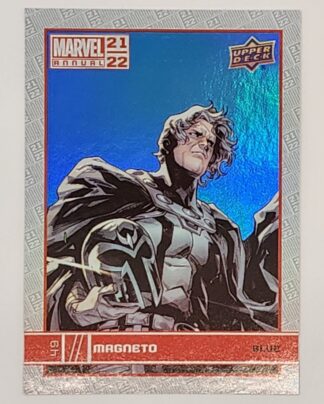 Magneto Blue Upper Deck 2021 Marvel Comic Card #49