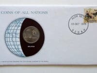 Malaysia Coin Stamped Envelope From Franklin Mint